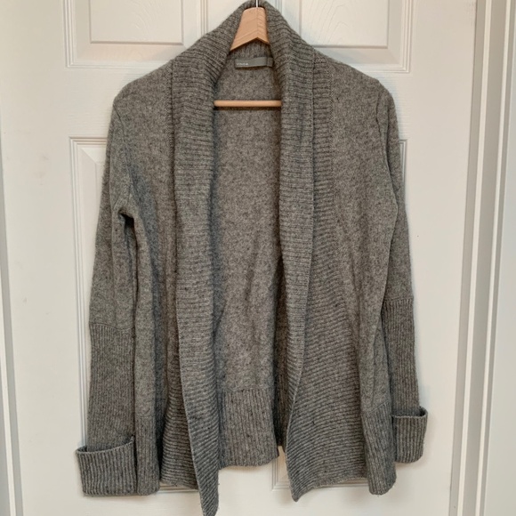 Vince Wool and Cashmere Open Front Shawl Collar Cardigan size small - Picture 1 of 11